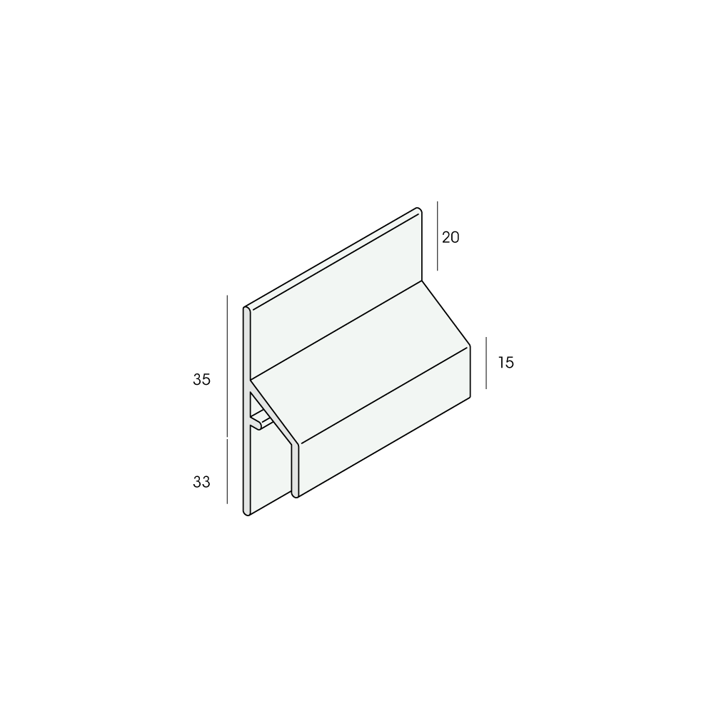 Trim/kraal aansluitpr.10mm Keralit dakr.