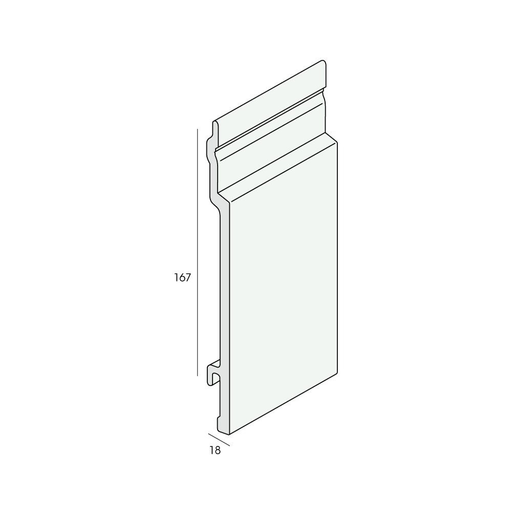 Novicell sponningdeel 167 mm fijne nerf
