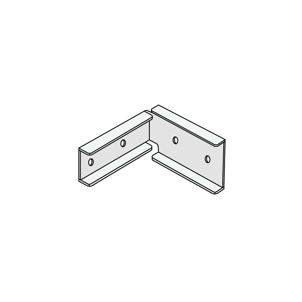 RVS hoeken Twinson 10 st.